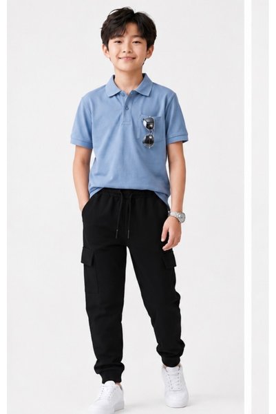Arya Nisa Kids Boys' 5 / 12 Years Old Adjustable Waist Jogger School Pants
