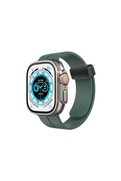 Toptan Bulurum Apple Watch 38mm Kr412 Elegance Stylish Band - Dark Green