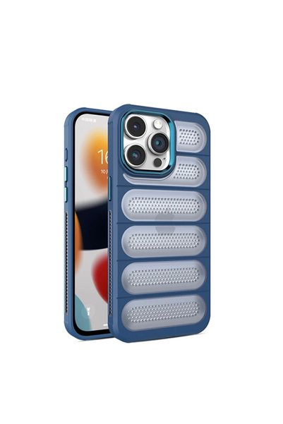 OtoTech غطاء حماية سيليكون ايرماكس لهاتف ابل ايفون 15 برو - أزرق داكن