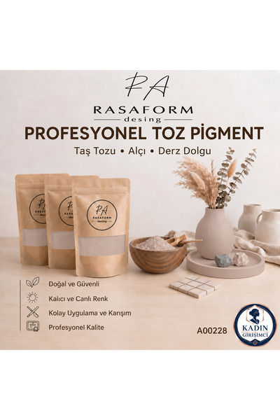 RasaForm Uçuk Taş Toz Pigment – Taş Tozu, Beton, Alçı, Seramik ve Derz boyası...