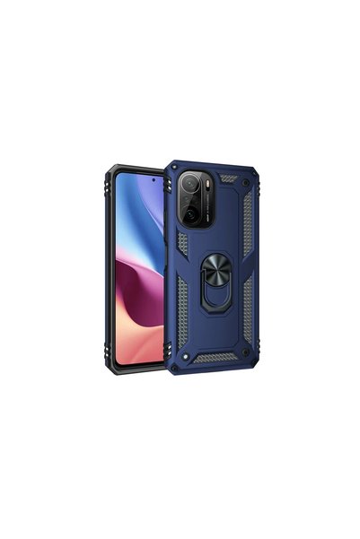 FMA Xiaomi Poco F3 Case Sofia Silicone Cover with Ring - Navy Blue