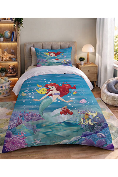 Şen Dekorasyon Princess Mermaid Children's Duvet Cover Set