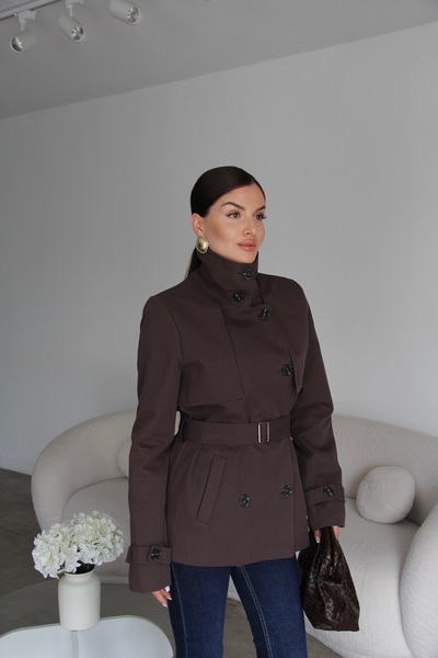 Julidress معطف ترنش فاخر مع حزام وتفاصيل مقاومة للرياح