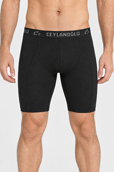 Ceylanoğlu 6 Pieces of Large Size Lycra Super Soft Long Men's Boxers 95% Cott...