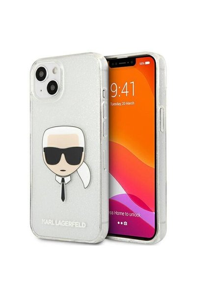 Karl Lagerfeld Husa hardcase Glitter Karl Head pentru iPhone 13 mini, culoare...