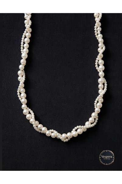 VESPERASTOREE Elegant Pearl Necklace Women's Necklace Gift Stylish Necklace