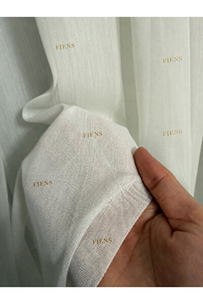 FİENS Mat Bambu Orta Gramajlı Modern 1/3 Sık Pileli Tül Perde Ütü İstemez Her...