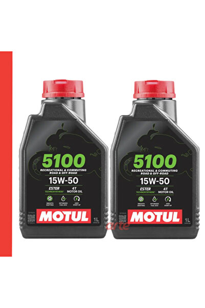 Motul 5100 15w-50 4t Motosiklet Motor Yağı 2 ADET 1 Litre | Yarı Sentetik |20...