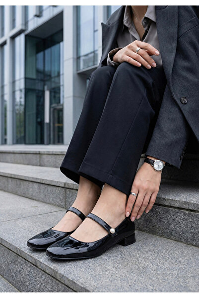 B T Shoes Pantofi cu toc mic Jenelle V2 negri