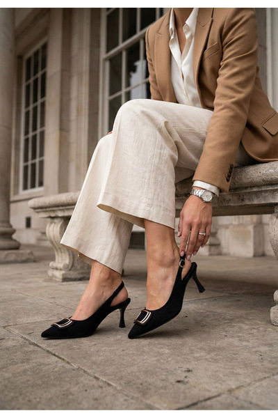 B T Shoes Pantofi slingback Cristelia negri