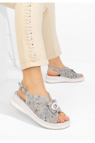 B T Shoes Sandale piele naturală Calora multicolor