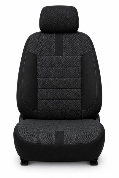 TROBUS Fiat Linea 2006-2015 Bütün Arka Sırt Oturak Uyumlu Vira GrindSport Siyah Koltuk Kılıfı