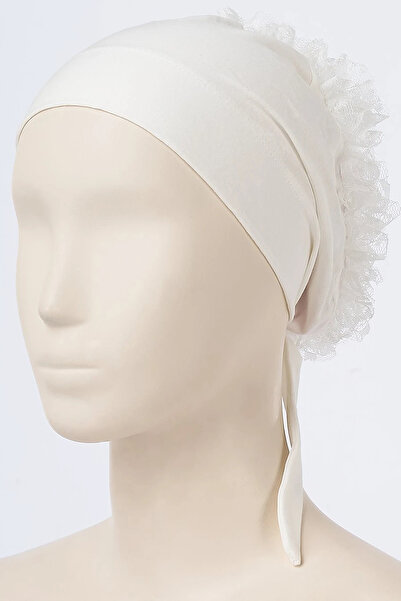 Kayra Lace Bun Bonnet Ecru