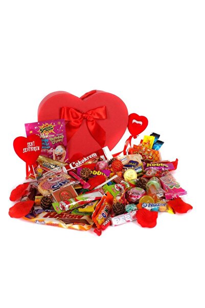 Nostaljik Lezzetler Red Heart Special Nostalgic Box for Lovers