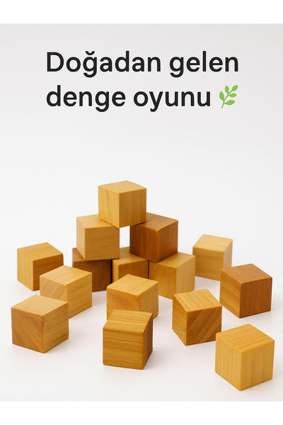 CWWTOYS Cube Balance 22 Piece Wooden Balance Game, Ages 3+
