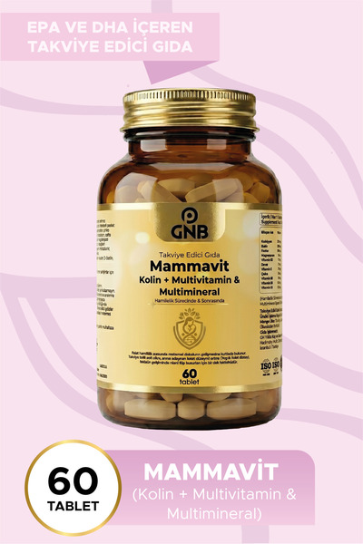 GNB Mammavit Kolin + Multivitamin & Multimineral İçeren Hamilelik Sürecinde &...