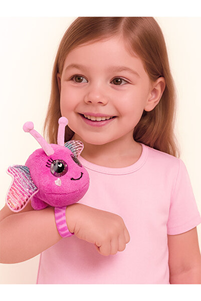 Molie Kız Çocuk Peluş Pembe Kelebek Bileklik