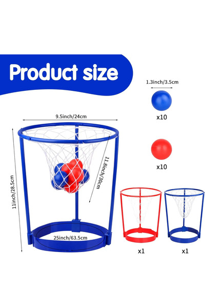 Choice Red Blue(2 pack) 2 Pack Head Hoop Basketball Party Game For Kids And A...