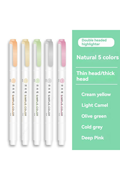 Choice nature 5PCS Highlighter Pen Set Multiple series available Double Heade...
