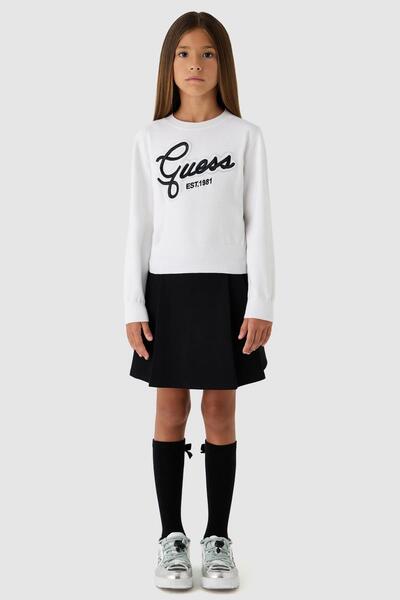 Guess Kız Çocuk Beyaz Kazak