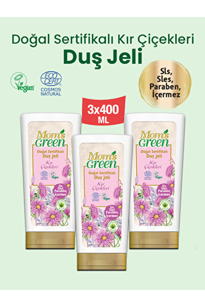 Mom’s Green Ecologic 3'lü Set-Doğal Sertifikalı Kır Çiçekleri Duş Jeli