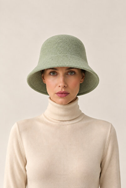 Adalua Kadın Kaşmir Kova Şapka – Yumuşak Dokulu Minimal Bucket Hat | Kışlık Ş...