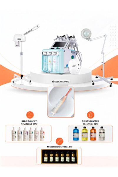 anka lazer Cilt Bakım Seti Hydrafacial+Buhar+Solüsyon Set+Kabin Boy Cilt Bakı...