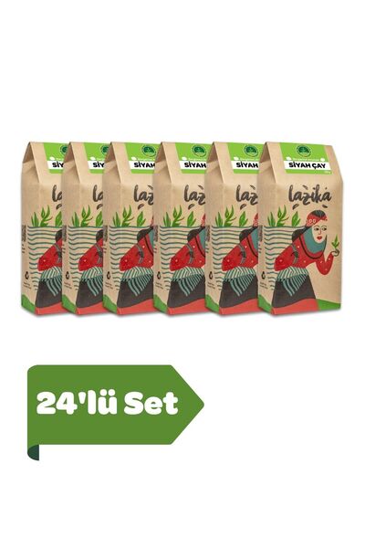 LAZİKA (Advantageous Set of 24) Black Tea with Bergamot (24X350 g) - First Ha...