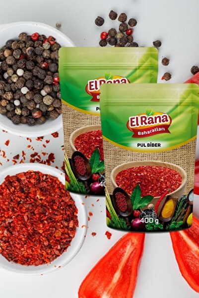 ELRANA BAHARATLARI EFSANE ACI PUL BİBER (400*400)800 gr A KALİTE NATUREL