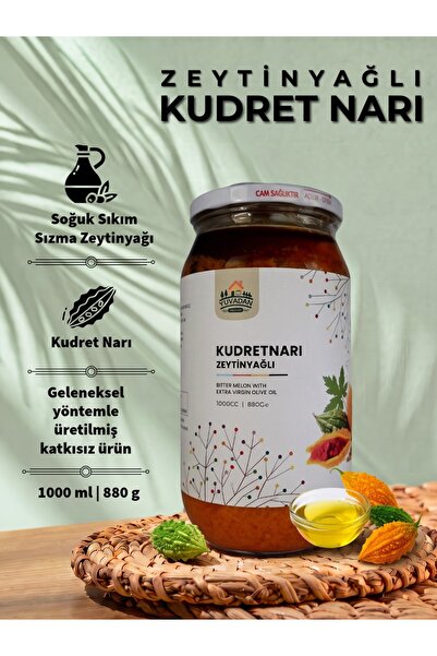 YUVADAN Zeytinyağlı Kudret Narı 1000cc - El Yapımı Doğal Kudretnarı Ve Zeytin...