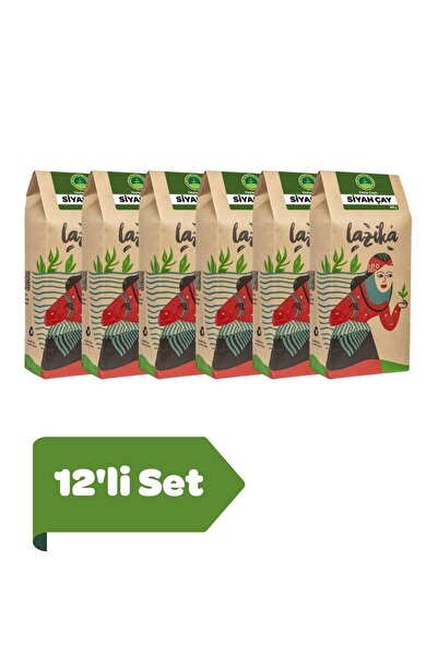 LAZİKA (Avantajlı 12'li Set) Yayla Çaylı Siyah Çay (12x400 g) - İlk Hasat May...