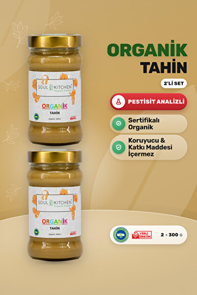 Soul Kitchen Organik Ürünler Organik Tahin Katkısız Doğal 300 g 2’li Avantaj ...