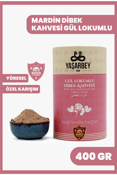 Yaşarbey Dibek Coffee 400 Gr Local Special Blend Mardin Dibek Coffee with Ros...