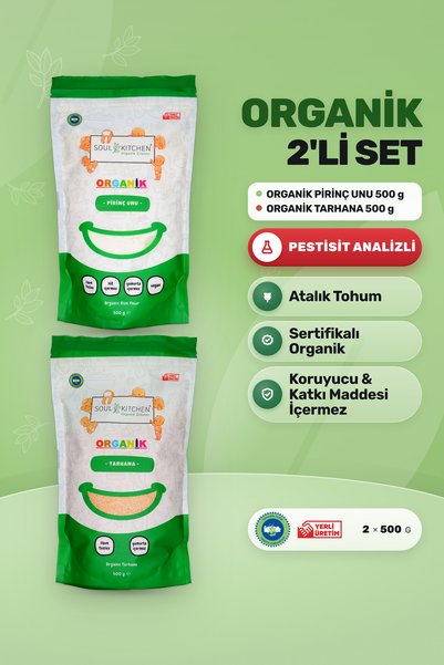 Soul Kitchen Organik Ürünler Organik Pirinç Unu 500 g, Tarhana 500 g İkili Ek...