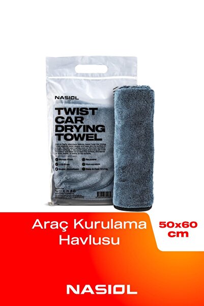 Nasiol Yüksek Su Emici Özellikli Mikrofiber Araç Kurulama Havlusu-Çiziksiz Te...