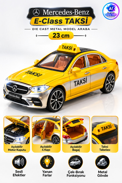 YILDIRIM OYUNCAK Sesli Işıklı Çek Bırak 23 cm Metal Kasa Açılabilir Kapılar M...