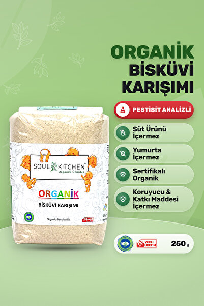 Soul Kitchen Organik Ürünler Organik Bisküvi Karışımı Katkısız 250 g