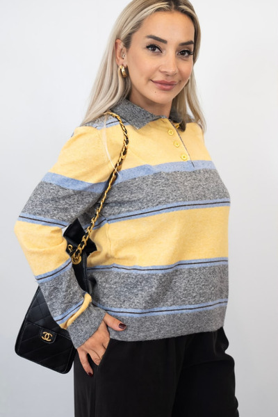 Muna Boutique سترة تريكو صفراء