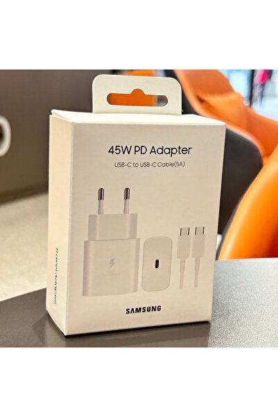 Samsung EU White 1M Cable 45W PD Charger Super Fast Charging For Galaxy S25 U...