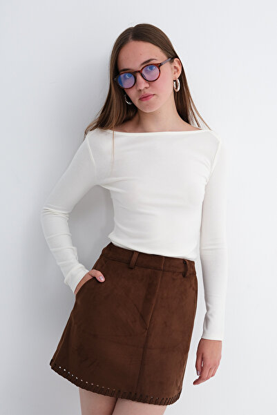 Addax Long Sleeve Modal Blouse B06057