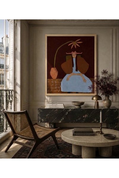 Boho wellness studio – Quiet Queen Çerçeveli MDF Duvar Tablosu | Naif Kadın F...