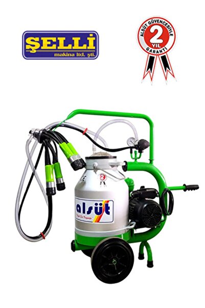 Alsüt Mini Alüminyum Güğümlü 30 Lt Kuru Tekli Büyük Baş Süt Sağım Makinasıü