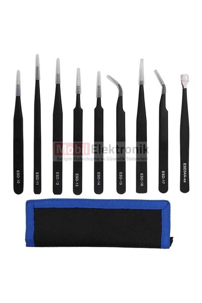 Genel Markalar 9 Parça Cımbız Seti Antistatik Hassas Telefon Tablet PC Saat Elektronik Tamir Cımbız Kiti