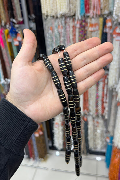 Uçar Doğaltaş Tibet Akik Taşı Silindir Kesim Parlak Krem 10x30mm Doğal Taş Dizi