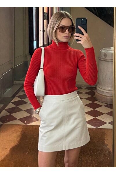 onno style women Fiber-Filled Fishman's Collar Basic Sweater
