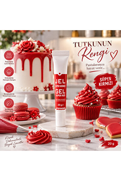 ŞEKER & SUGAR Şeker & Sugar KIRMIZI Jel Gıda Boyası (20gr)