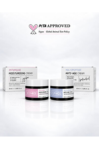 Skin401 Ultra Nemlendirici ve Multipeptiler ile Kırışıklık Karşıtı 2'li Krem ...