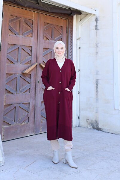 NİSUM MODA سترة تريكو بأزرار طويلة