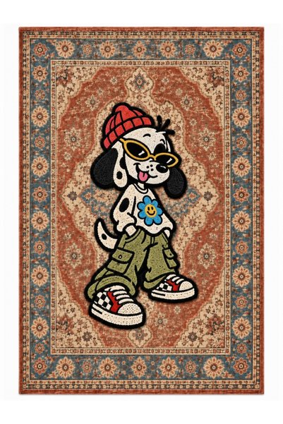 Rugs Modern Halı SDTplus Retro – Covor cu imprimeu digital decorativ, cu mode...
