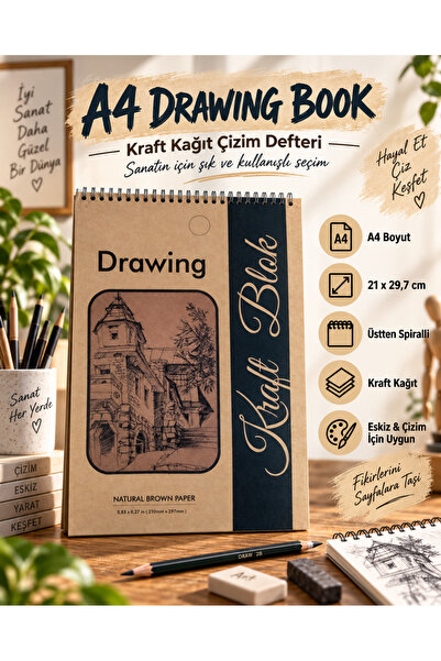 lizy collection Çizim Defteri Sketchbook Kraftbook,eskiz Kraft